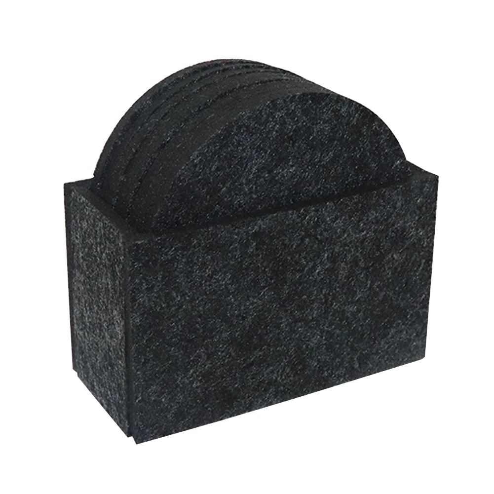 Coffee Bowl Storage Box Placemat Insulated Felt Coaster Set Desktop Glass Plate Pad Mug Cup Mat Kitchen Drink Accessories - Цвет: 2