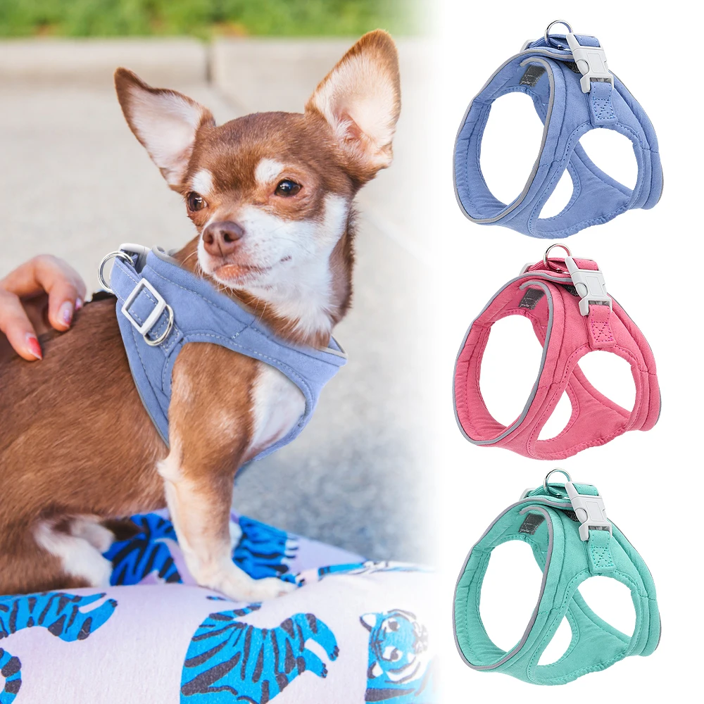 

Reflective Dogs Vest Pet Harness For Small medium Dogs Soft & Breathable Summer Dog Harnesses Chihuahua Collars Size XS-L D35