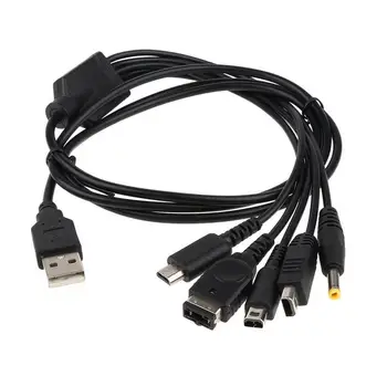 

5 in 1 USB Charging Cable Charger For Nintendo Wii 3DS 2DS 2000 DSi NDSL PSP 3000 U SP 1000 New GBA J1X4