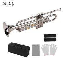 Muslady Standard Bb труба латунный материал никелированный ветровой