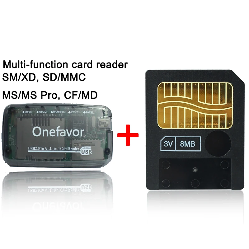 Акция! Смарт медиа карта 128 МБ 64 Мб 32 16 8 с кардридером SD XD MMC CF MS DUO SM|Карты памяти| |