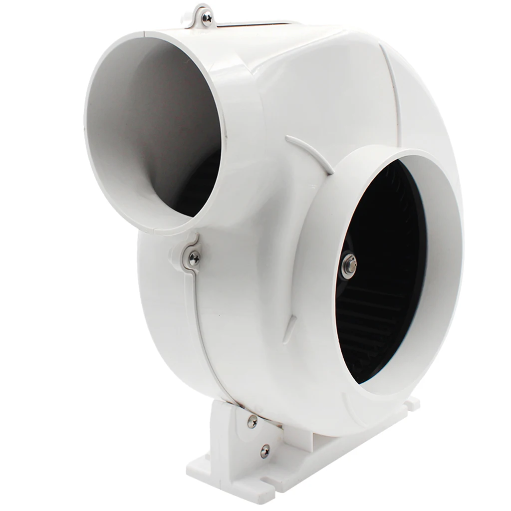4inch Bilge Blower Fan 320 CFM 12V DC White Ventilation Boat Flex Mount