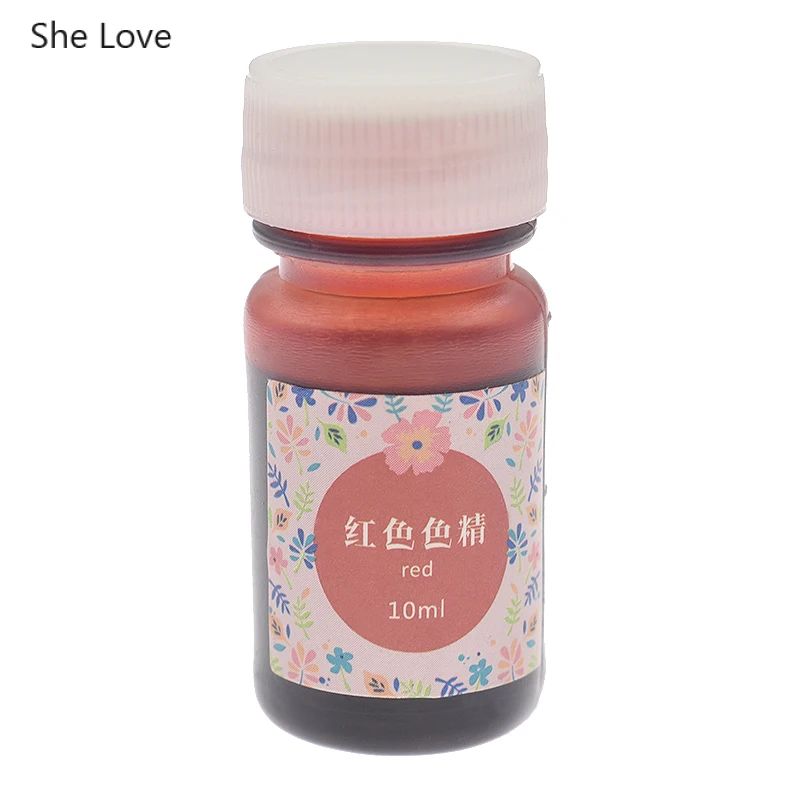 Red She Love 10 ml/lot УФ-отверждаемая эпоксидная смола жидкий окрашивающий краситель пигмент Сделай Сам ручной работы кожа ремесла художественные материалы - Цвет: Red