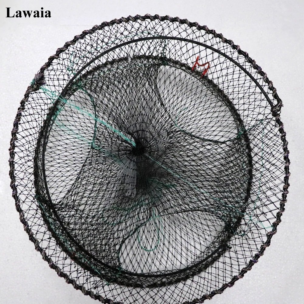 Lawaia клетка краб резиновая рыболовная сеть для ловли нахлыстом Складная приманка