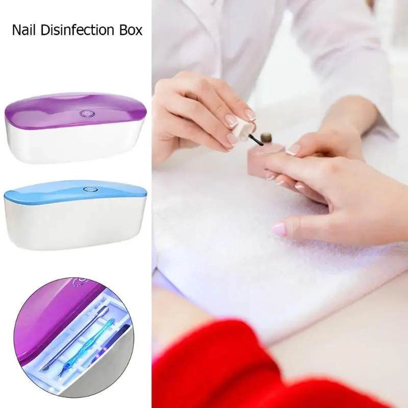 

USB Charging UV LED Disinfection Box USB Charging Intelligent Induction Switch Manicure Nail Art Tools Sterilizer Case
