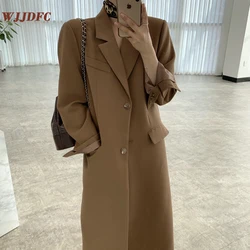 WJJDFC Autumn New Female Jacket Suit Collar Two Button Solid Color Jacket Elegant Temperament Long Sleeved Suit Blazer Women WJJDFC Autumn New Female Jacket Suit Collar Two Button Solid Color Jacket Elegant Temperament Long Sleeved Suit Blazer Women