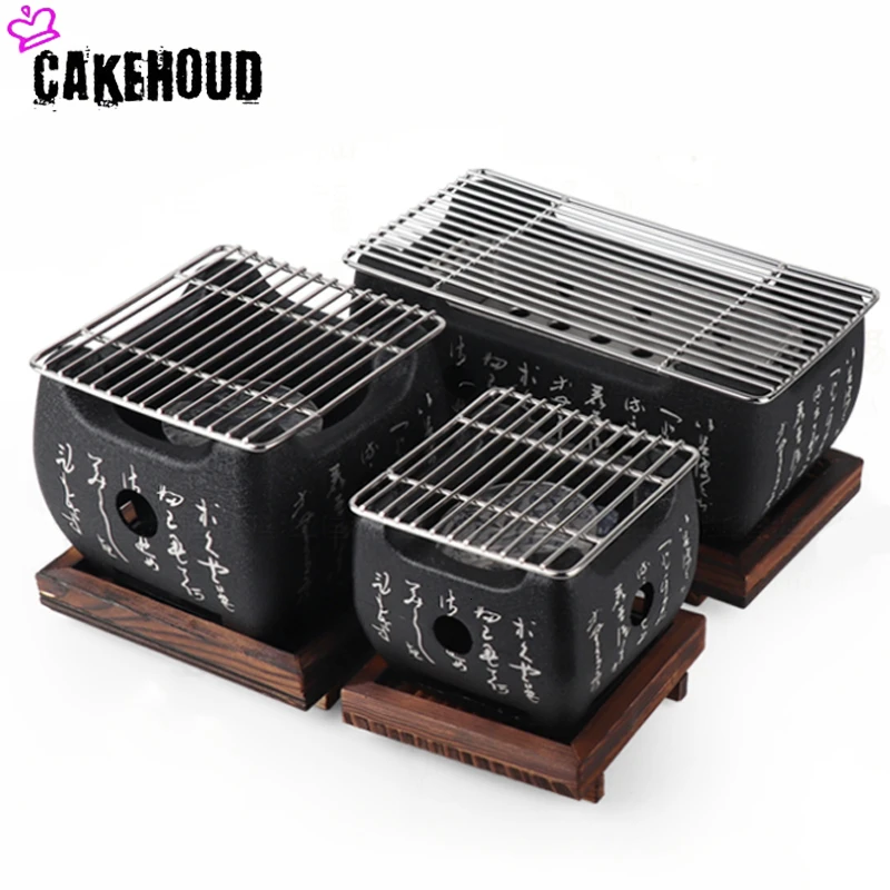 Japanese Household Mini Desktop Charcoal Grill Portable Outdoor Camping Special Food Carbon Oven Barbecue Tool Charcoal Grills