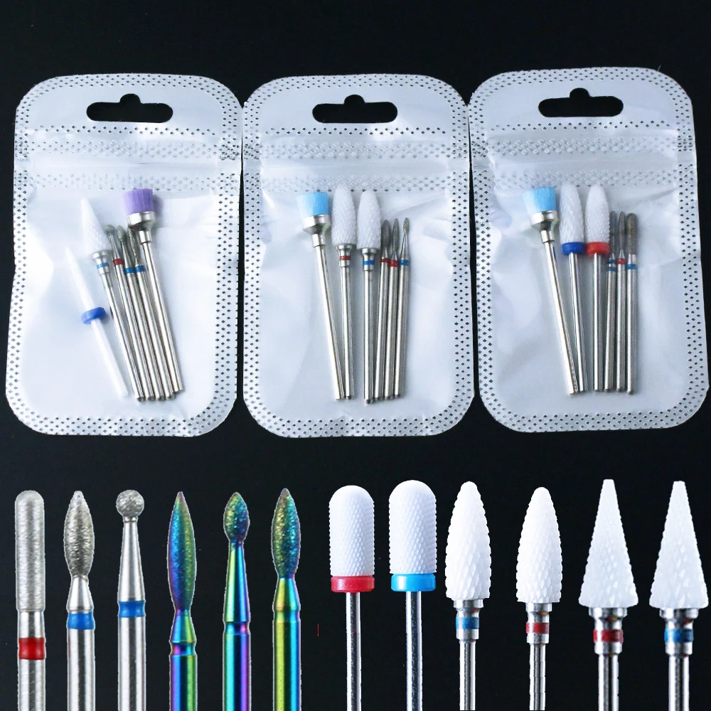 Fresas de diamante para manicura, taladro de cerámica para uñas, cortadores para la eliminación de Gel de uñas, herramientas eléctricas para manicura