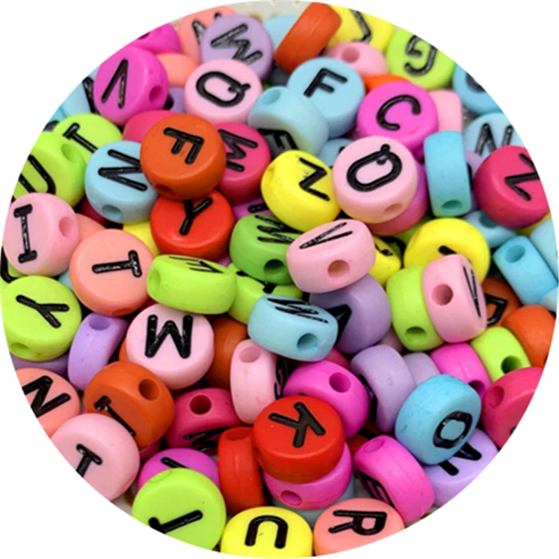 10mm Mixed Acrylic Letter Beads Alphabet Digital Loose Spacer Beads For Jewelry Making DIY Handmade Bracelet Necklace 50pcs acrylic beads,acrylic craft beads,letter beads