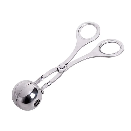 1-Meat ball clamp Многофункциональная Кухня посуда 304 мяса из нержавеющей стали для волосатого мячика пресс-формы для наполнения DIY рыбные фрикадельки мороженое шаровая машина 16/17 см - Цвет: 1-Meat ball clamp