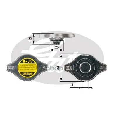 Крышка Горловины Радиатора Daewoo/Lexus/Mazda/Mitsubishi/Toyota Gates арт. RC127