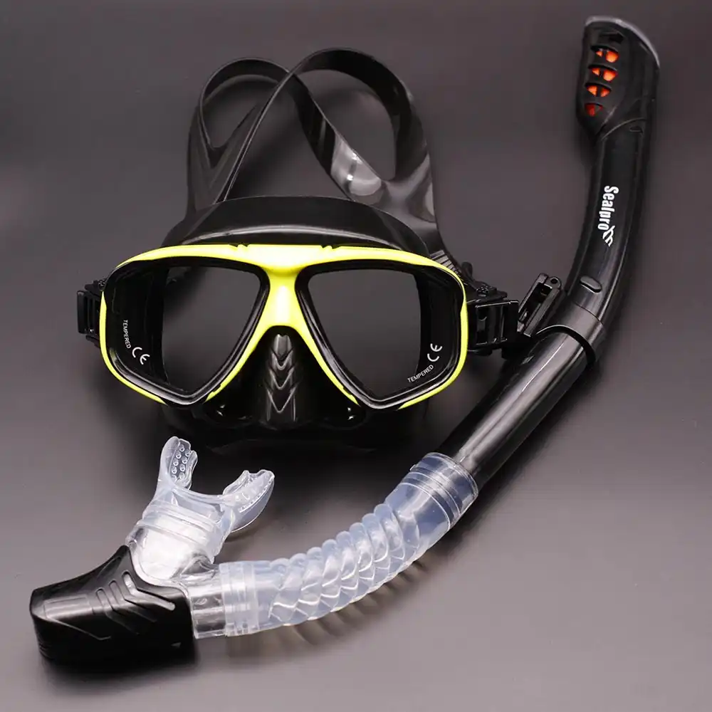 diving mask full dry diving glasses scuba snorkeling mask skin