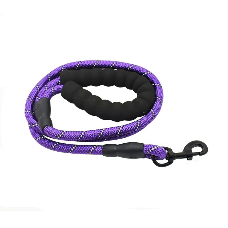 Светоотражающие поводки для больших собак Rope1.5m, для больших собак, для прогулок, крепкий собачий ошейник, поводок для собак, круглый нейлоновый Средний Поводок для собак, 1 шт