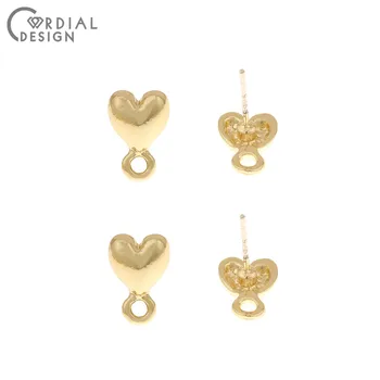 

Cordial Design 100Pcs 8*11MM Jewelry Accessories/Hand Made/Earring Findings/Heart Shape/Jewelry Making/DIY Parts/Earrings Stud