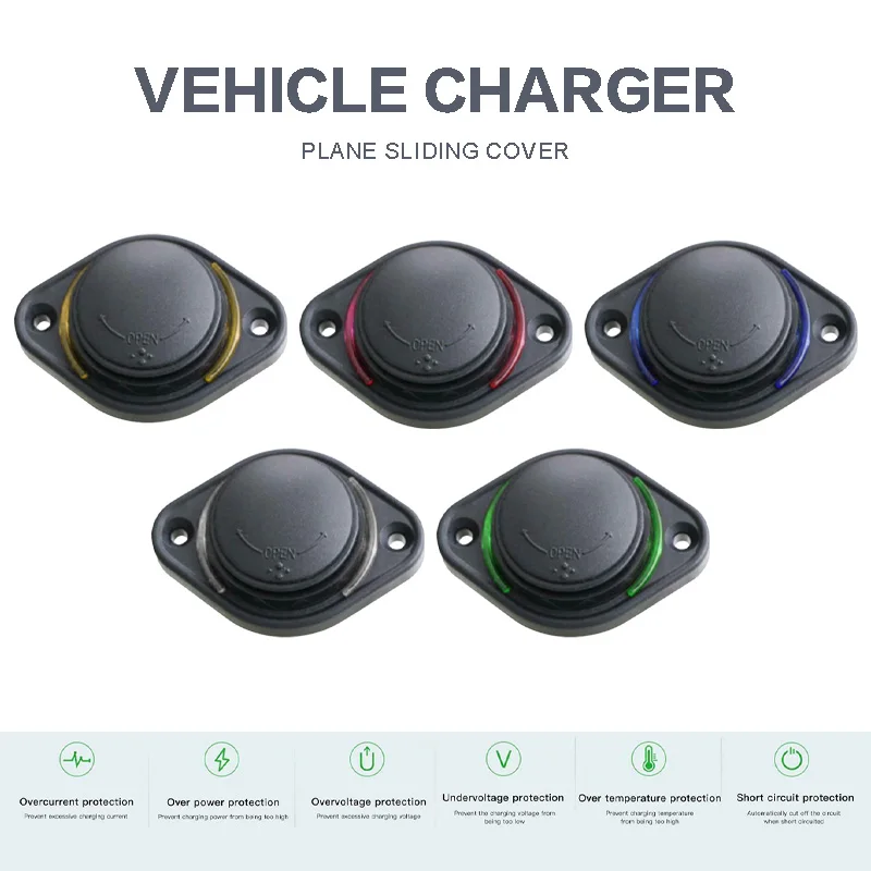 

Pohiks For Smart Mobile Cell Phone Dual USB Charger Socket Outlet with LED Lamp For 12V 24V Motorcycle Car Charger Accessories