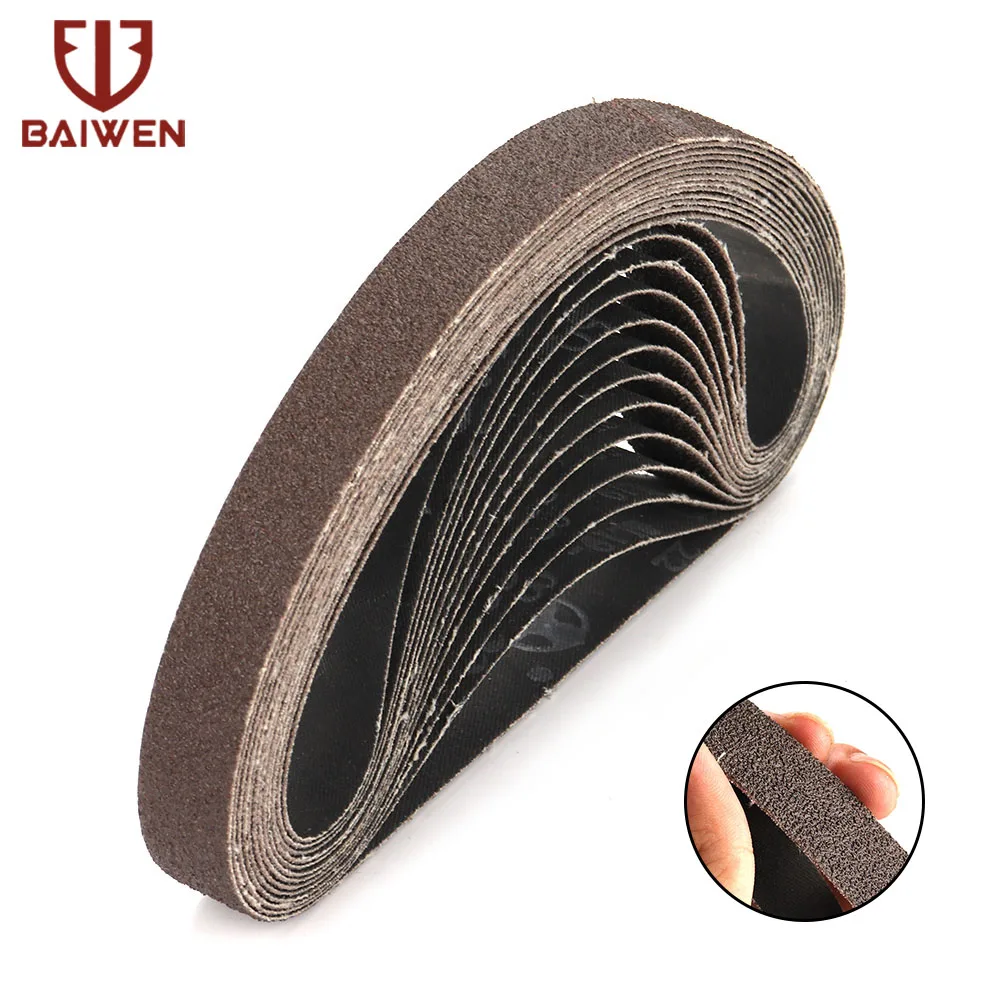 10 Stück/Set 520*20mm Schleifbänder 40-800 Körnungen Schleifpapier Schleifbänder für Bandschleifer Schleifwerkzeuge Holz Weichmetall Polieren – Detail 10