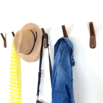 

Coat Hooks Wall Hooks Brown Handmade Beech Wood Hook Modern Wooden Hat Rack Entryway Bathroom Organizer Rustic Hanger Craft Sing