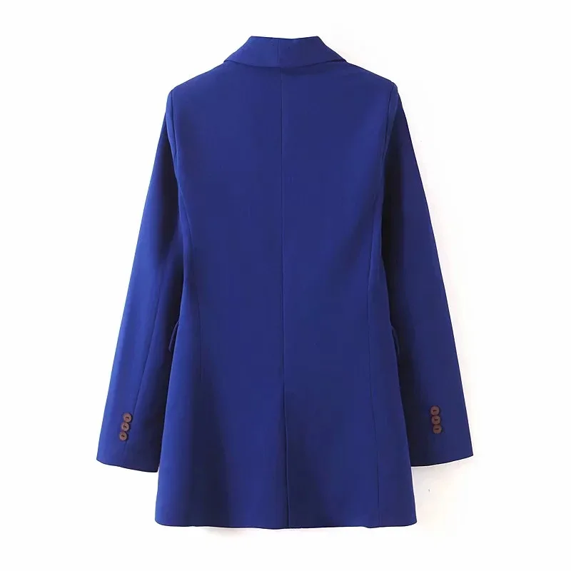 Xl-2191 WOMEN'S Dress New Products Blue Double Breasted Suit Jacket