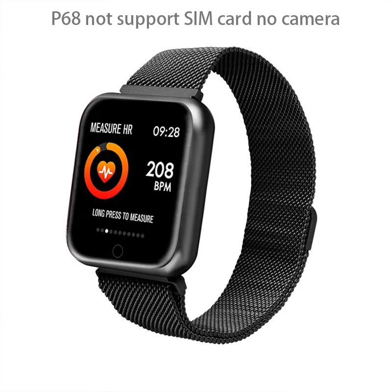p68 steel black Смарт-часы Ravi DM98 3g, Android, умные часы с камерой, Bluetooth, Wifi, gps, часы, sim-карта, видео вызов, наручные часы, сотовый телефон - Цвет: p68 steel black