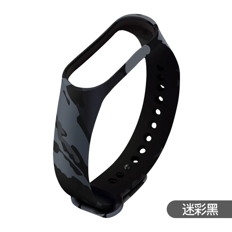 Силиконовый браслет для Xiaomi Mi Band 4 3 correa ремешок Камуфляжный браслет сменный ремешок для Xiaomi Mi band 4 Band 3 NFC ремень - Цвет ремешка: Camouflage gray