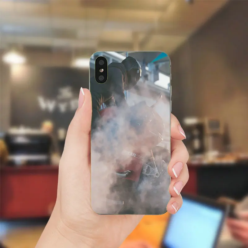 Мягкие чехлы для телефонов из ТПУ для iPhone X, XR, XS Max, 10, 7, 6, 6s, 8 Plus, 4, 4S, 5, 5S, SE, 5C, задняя крышка для телефона, чехол, сумки Ducati Monsters
