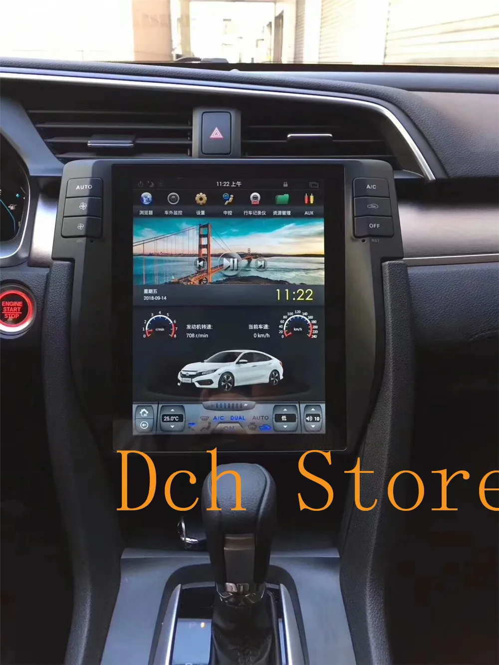 Вертикальный экран в стиле Tesla Android 9 0 автомобильный DVD GPS навигатор плеер для Honda