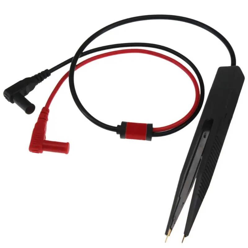 

SMT SMD Chip Resistance Test Clip Grip Lead Probe Multimeter Meter Capacitor Tweezer