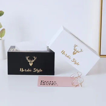 

Nordic Style Deer Head Wooden Tissue Box Storage Box Tissue Box Shelf Paper Holder Bathroom Product Kitchen Storage Organization