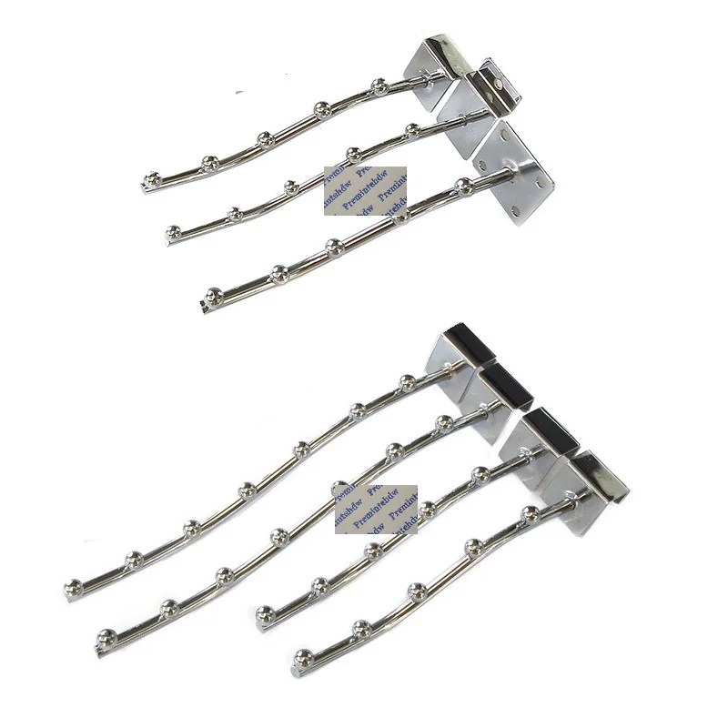 10 шт./лот 5 7 шариков водопад хром проволочный крючок подвесной дисплей для одежды