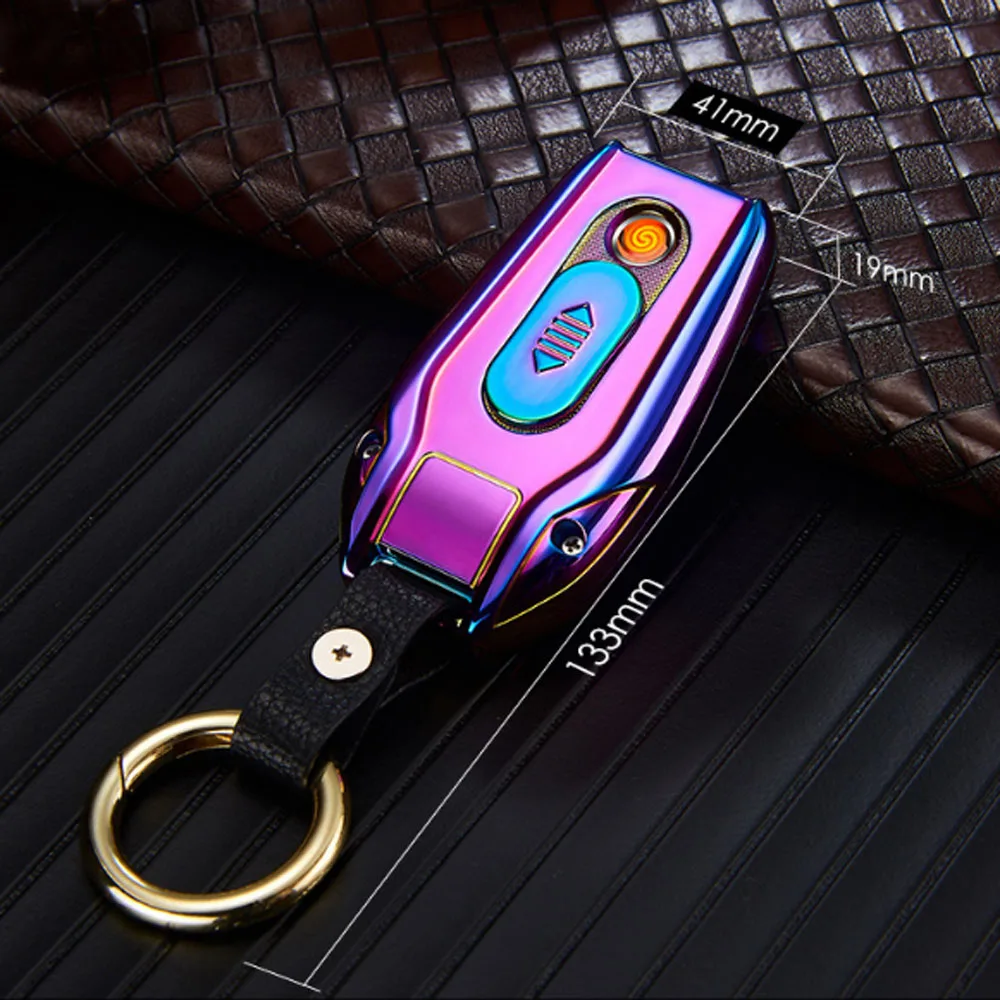USB Зажигалка светодиодный экран компас Ключ Пряжка
