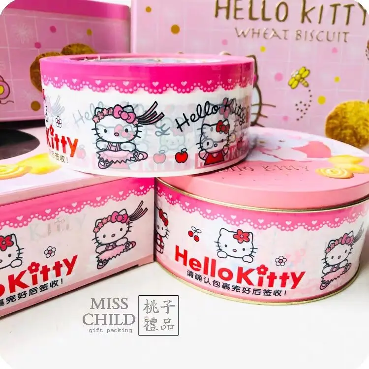 1 шт. HelloKitty my melody мультфильм Kawaii упаковочная лента большой рулон 100 метров белая Нижняя Милая мультяшная анимационная лента ОПП
