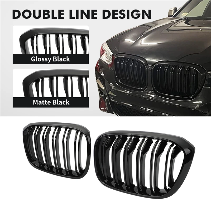 Double Slat Car Front Kidney Grill Grilles For BMW 3 4 X3 G01 G08 X4 G02 Racing Car Styling front kidney grille,front grille,racing car grille