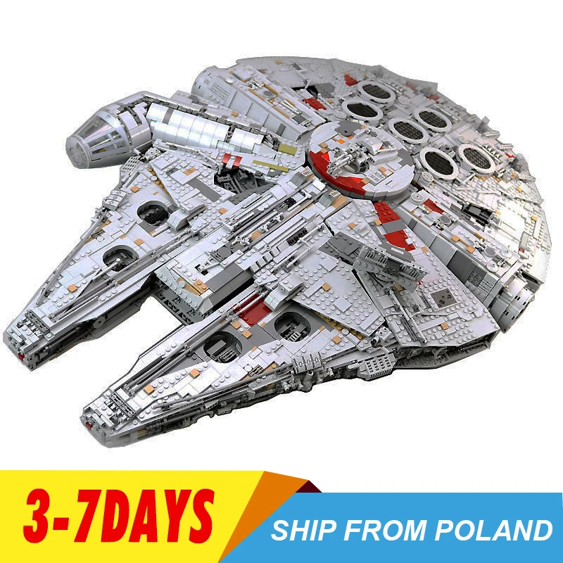 

05132 Ultimate Collector Series 7541PCS Max millenniumlys Falcon spaceship Building Blocks Brick legoinglys 2017 Star Wars 75192