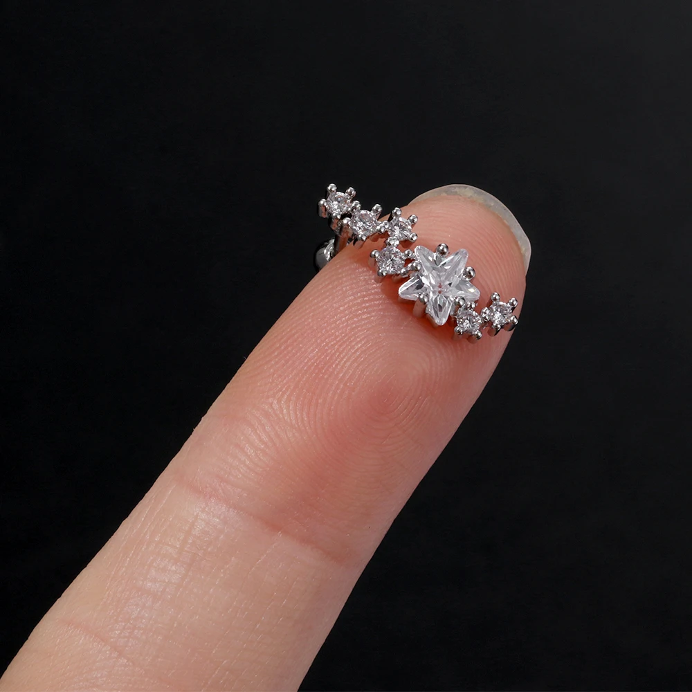 Серьги гвоздики из нержавеющей стали модные розовые золотые для ушей изогнутые