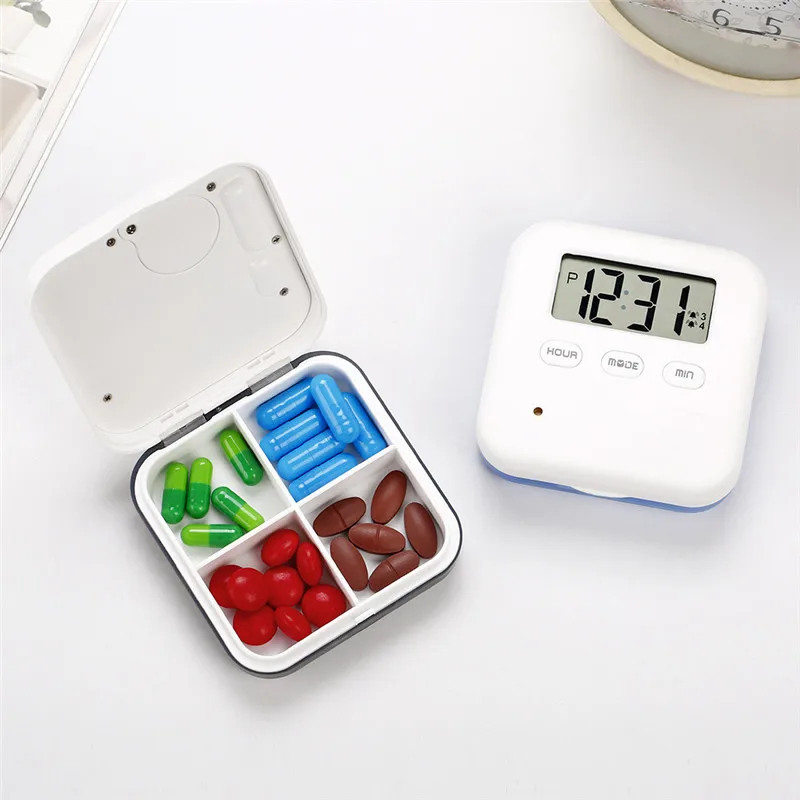 

Electronic Medicine Box Direct Supply Smart Timing Remind Vibration Alarm Reminder Electronic Timing Medicine Box
