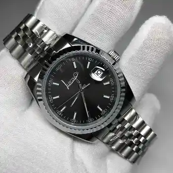 

datejust 36mm&40mm unisex black dial watch Glide Smooth second hand watch luminous mechanical Watches AAA
