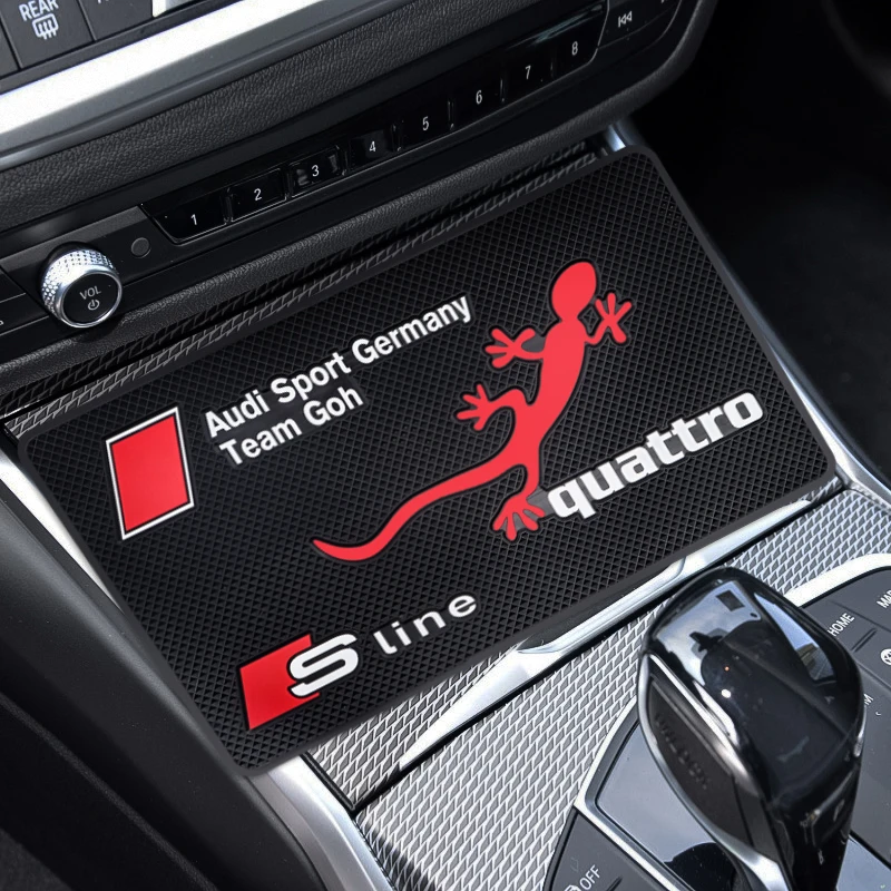 

S-line anti-slip mat gecko icon dashboard phone anti-slip mat car interior for A1 3 4 5 6 7 8 Q1 2 3 5 7 8 TT R8 S RS