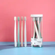 8 шт взрослые мягкая Щетинная зубная щетка многоцветная зубная щетка уход за полостью рта мягкое бамбуковое волокно зубная щетка es