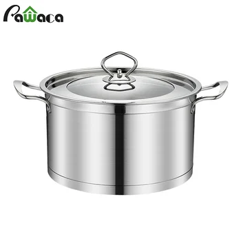 

Non Stick Soup Pot Stainless Steel Double Handle Cooking Pot Compound Bottom Non-Magnetic Pan European-Style Kitchen Cookware