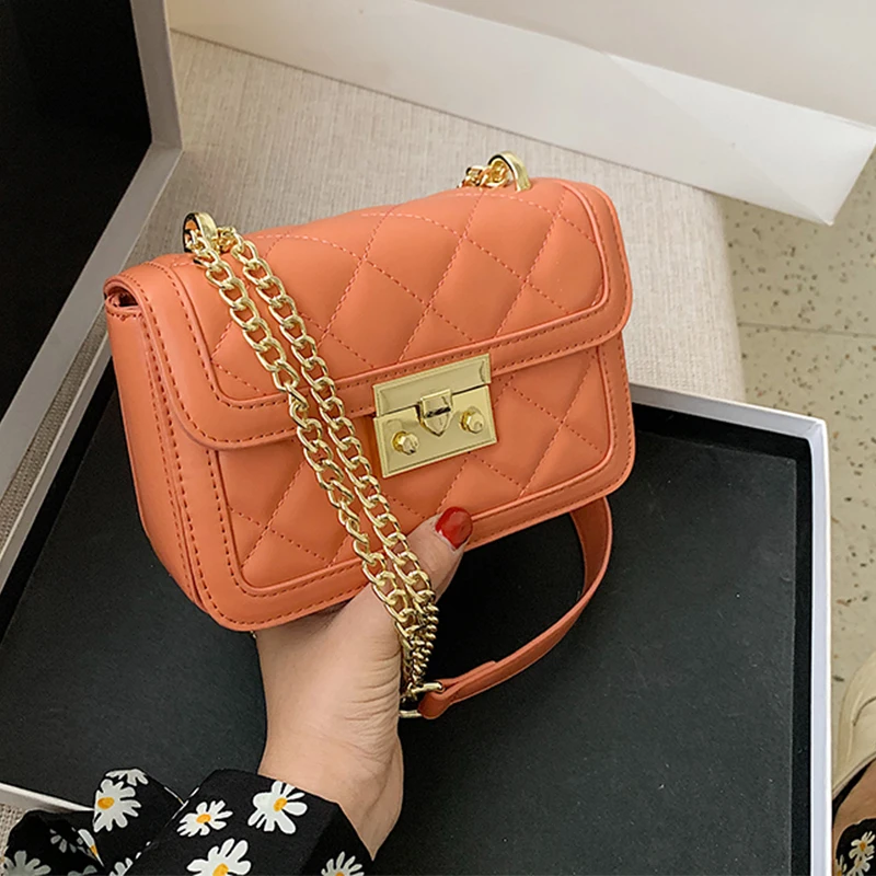 

Women Plaid Chain Shoulder Bags Diamond Lattice Small Crossbody Bags for Women Classic Flap Handbags Causal Ladies Messenger Bag