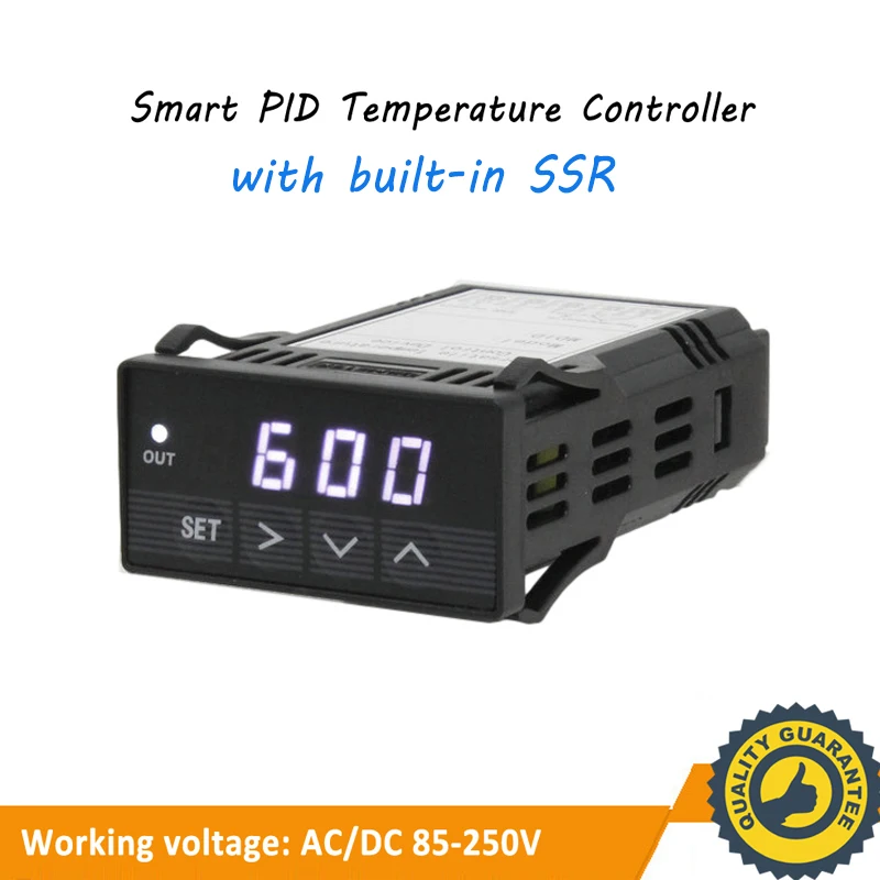 XMT7100 PID Digital Temperature Controller - Programmable With SSR Output, Alarm, Red LED Display (for DIY Kilns, Ovens)