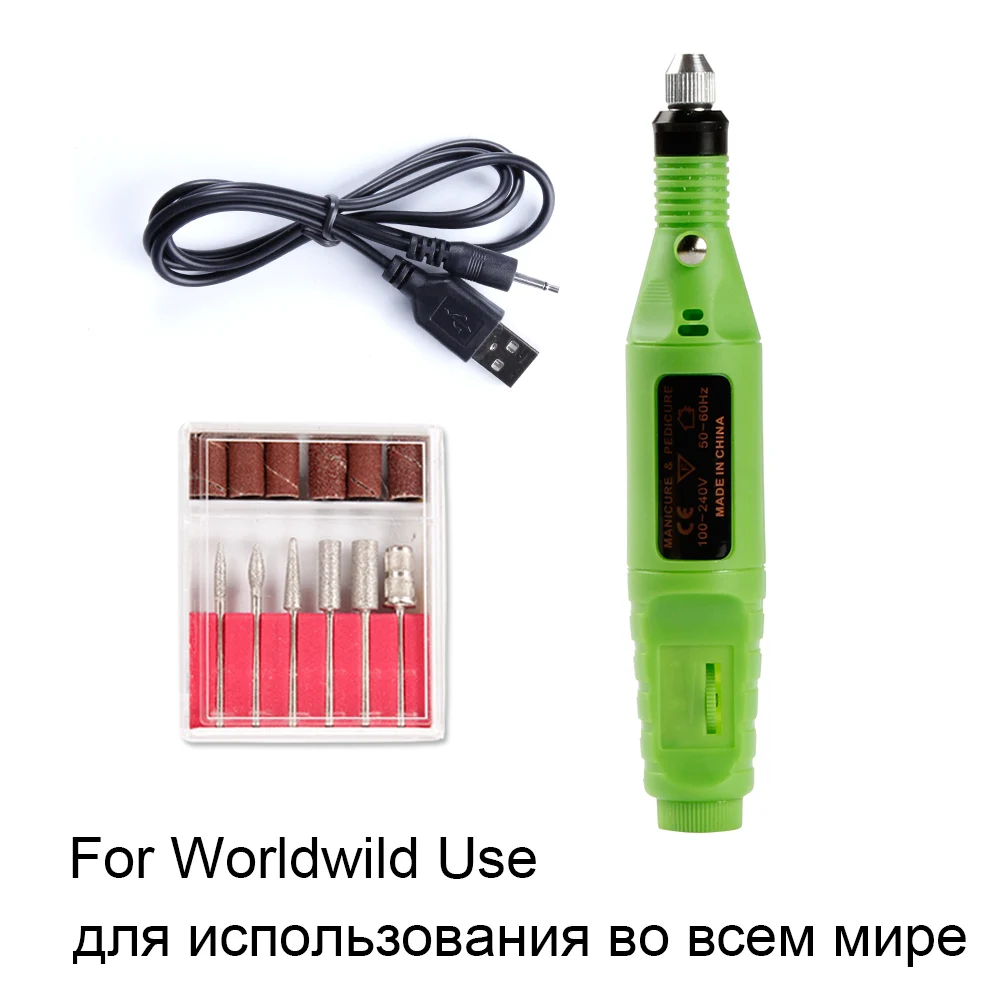 GJ5053GUSB Электрический сверлильный станок для ногтей, аппарат для маникюра, фрезы для кутикулы, гель для удаления, электронная пилочка для ногтей, сверла для ногтей - Цвет: GJ5053GUSB