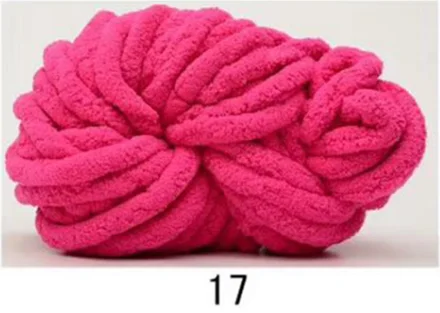 Hot Pink DIY супер объемная шерсть 2,5 см толстый домашний ковер, вязаная шенилловая пряжа для вязания, товары для ручного вязания D30 - Цвет: Hot Pink