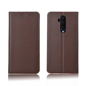

Genuine Leather magnetic flip case credit card slot holder for Oneplus 7T Pro/OnePlus 7T phone case funda standing leather case