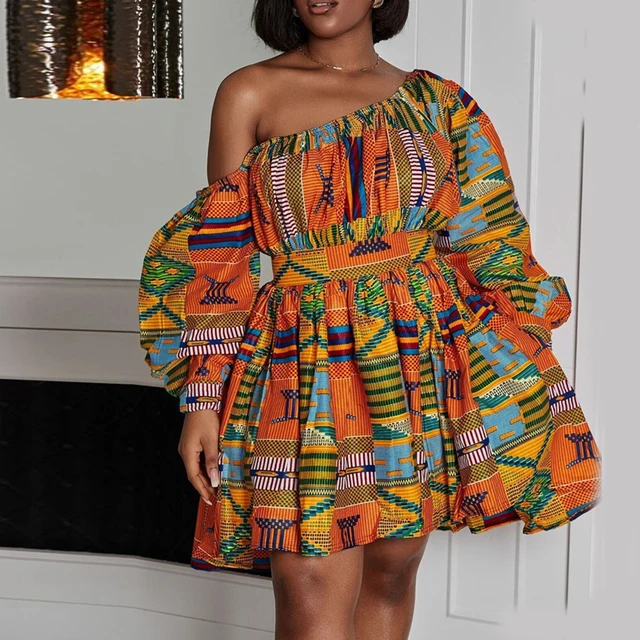 Aladei Tribal Print Africa Lady Dresses - Image 3