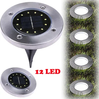 

LED Solar Power Buried Light Under Ground Lamp Outdoor Path Way Spot Recessed Inground Lighting Decking Underground Lamps #T1P