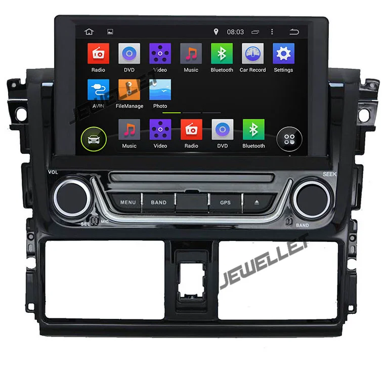 Четырехъядерный 1024*600 HD экран Android 9,0 автомобильный DVD gps радио навигация для Toyota Vios TRD Sportivo- с 4G/Wifi, DVR
