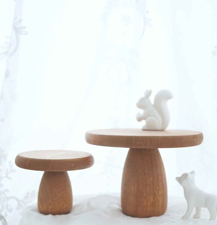 Wood-Plate-Dessert-Cake-Service-Vintage-Wooden-Mushroom-Stand-Display-Plates-Fruit-Tray-Home-Wedding-Party-Decor-Tableware-Set-09