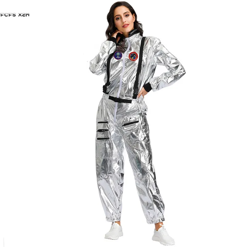 Mxl Female Astronaut Cosplay Women Halloween Cosmonaut Uniform