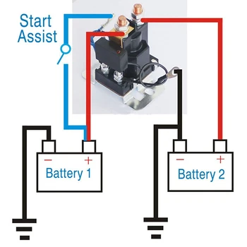 

ON/OFF Car Starter Relay 4-Pin Dual Battery Isolator 500A High Quality